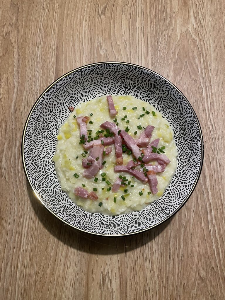 Risotto aux poireaux & lardons RapidEats